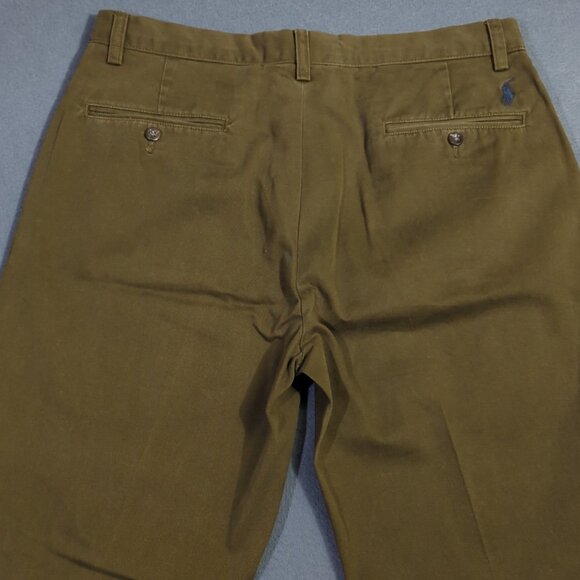 Polo Ralph Lauren Pants Mens 33x32 Olive Brown Cotton Preston Pant Preppy Casual - Picture 3 of 10